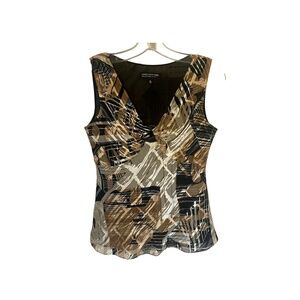 Y2K Silk-Blend Abstract Tank 2P